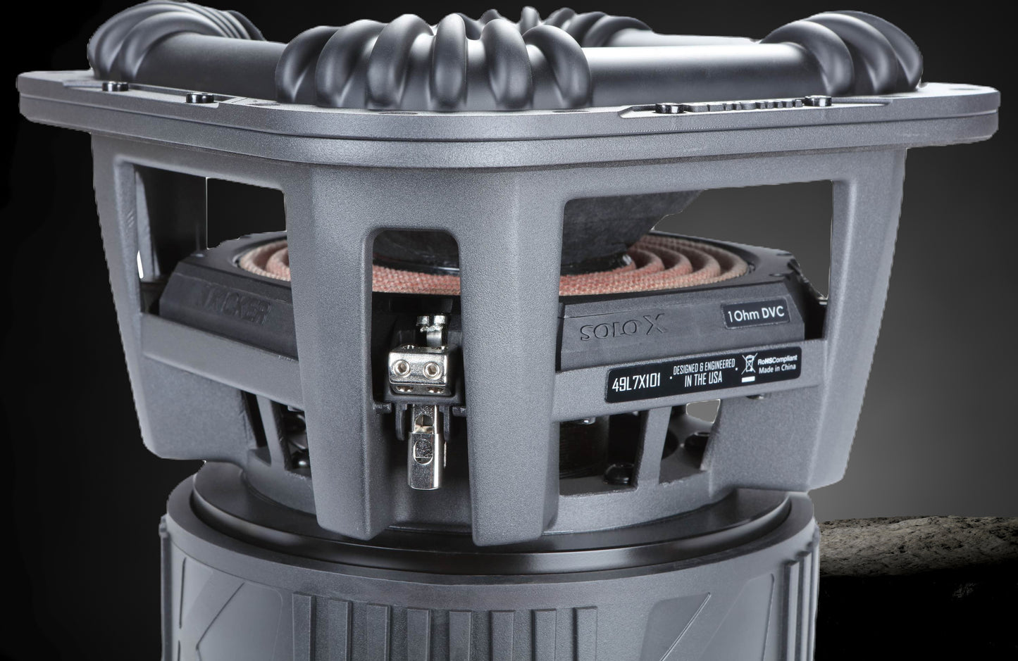 Kicker 49L7X101 SoloX L7X 10" dual 1-ohm voice coil component subwoofer image 3