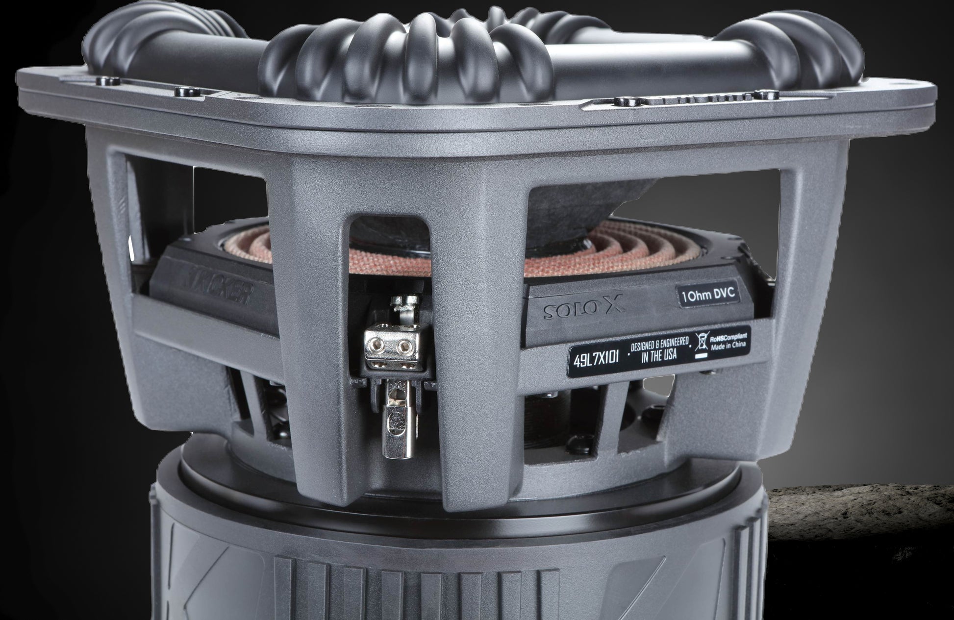 Kicker 49L7X102 SoloX L7X 10" dual 2-ohm voice coil component subwoofer image 3